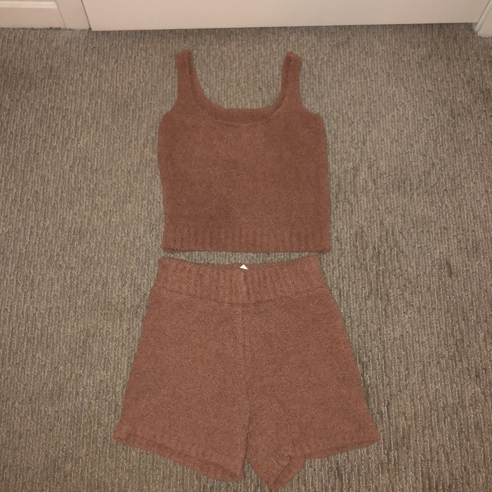 SKIMS Cozy Knit Tank and Shorts